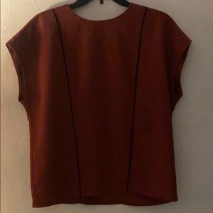 Burgundy Blouse Back Zipper by Express